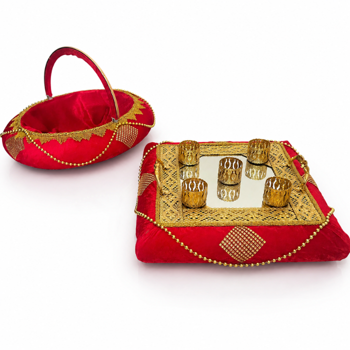 Kına Sepet ve Tepsı Takımı - Henna Korb und Tablett Set