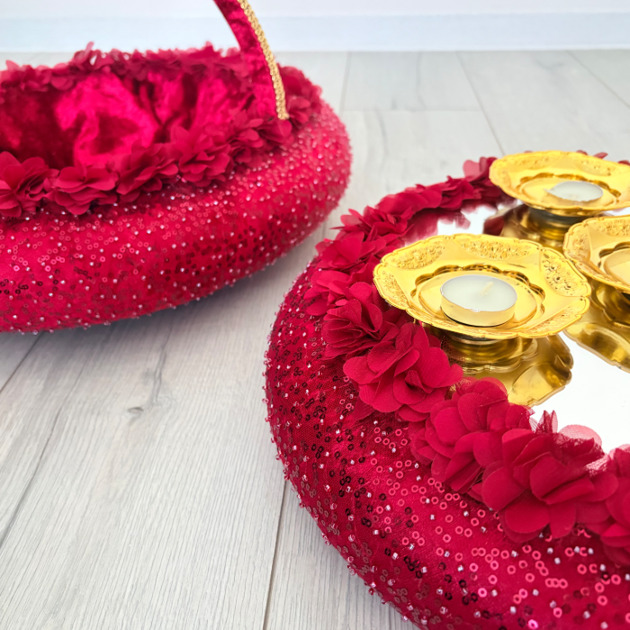 Kına Sepet ve Tepsı Takımı - Henna Korb und Tablett Set