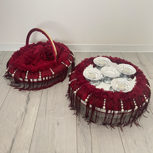 Kına Sepet ve Tepsı Takımı - Henna Korb und Tablett Set