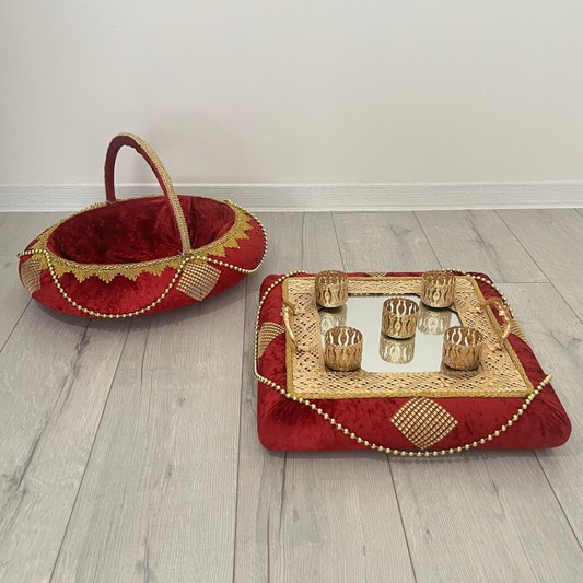Kına Sepet ve Tepsı Takımı - Henna Korb und Tablett Set