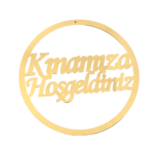 Plexiglas Türschild Deko - Kapı Süsü - Kınamıza Hoşgeldiniz