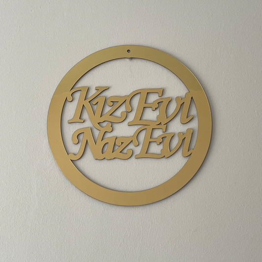 Plexiglas Türschild Deko - Kapı Süsü - Kız Evi Naz Evi