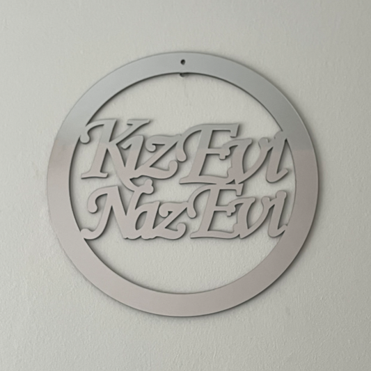 Plexiglas Türschild Deko - Kapı Süsü - Kız Evi Naz Evi