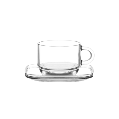 LAV Cozy Glas Tee- und Kaffeetassen Set, 220ml