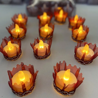 LED'lı Kına Mumu – Henna LED-Kerzen, Bordeaux