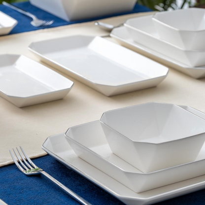 Acar Lexi Silber Porzellan-Tafelservice für 6 Personen