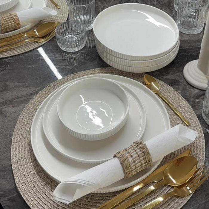 Roland Linea Porzellan-Tafelservice für 6 Personen