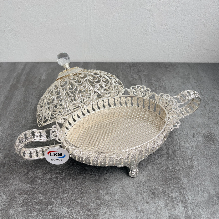 LKM Silber Gondel Zuckerschale mit Deckel