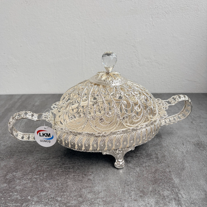LKM Silber Gondel Zuckerschale mit Deckel