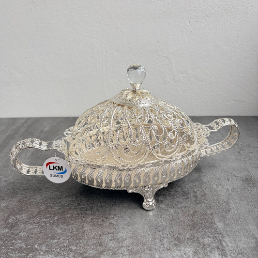 LKM Silber Gondel Zuckerschale mit Deckel