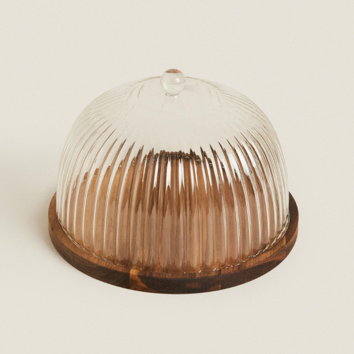 Almina Luana Akazienholz Servierglocke