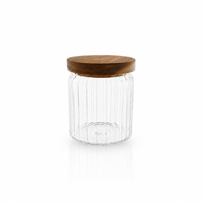 Almina Luana Vorratsglas mit Holzdeckel, Klein