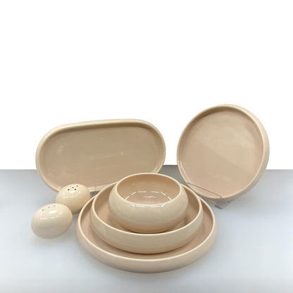 Mulex Moon Biscuit Porzellan-Tafelservice für 6 Personen