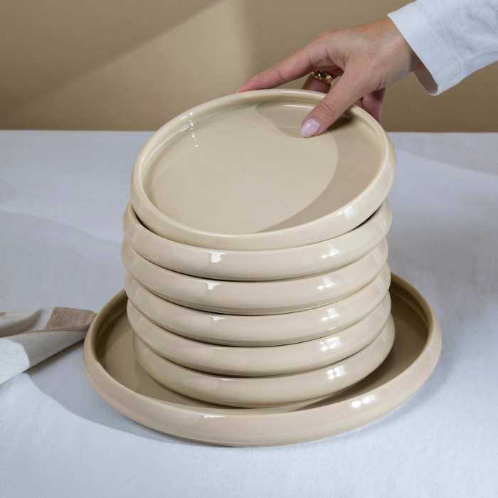 Mulex Moon Biscuit Porzellan-Tafelservice für 6 Personen