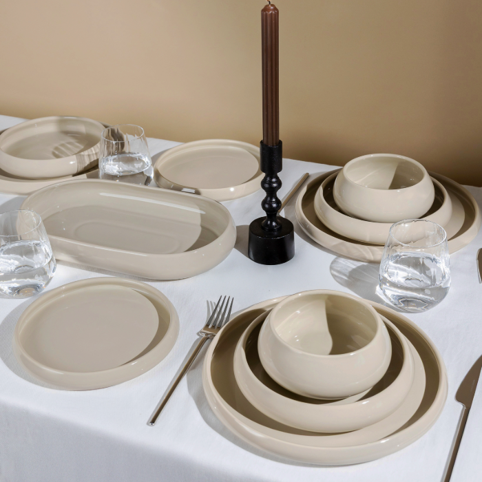 Mulex Moon Biscuit Porzellan-Tafelservice für 6 Personen