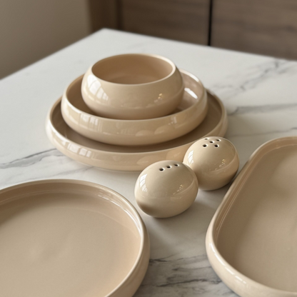 Mulex Moon Biscuit Porzellan-Tafelservice für 6 Personen