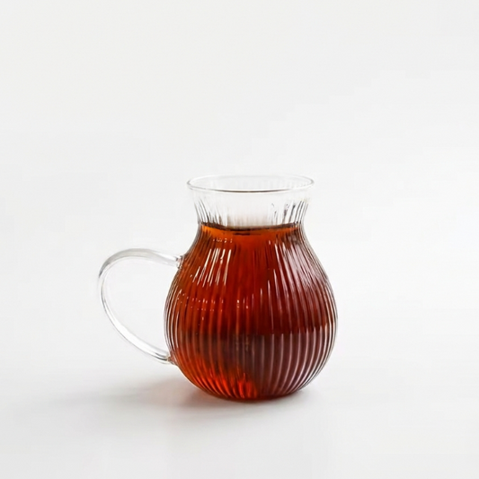 Mulex Riffle Teegläser mit Henkel - Mulex Riffle Kulplu Çay Bardağı