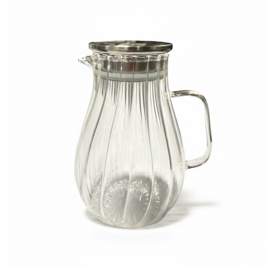 Almina Twist Glaskaraffe mit Metalldeckel