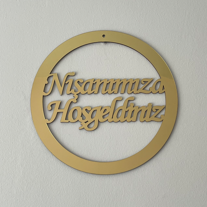 Plexiglas Türschild Deko - Kapı Süsü - Nişanımıza Hoşgeldiniz