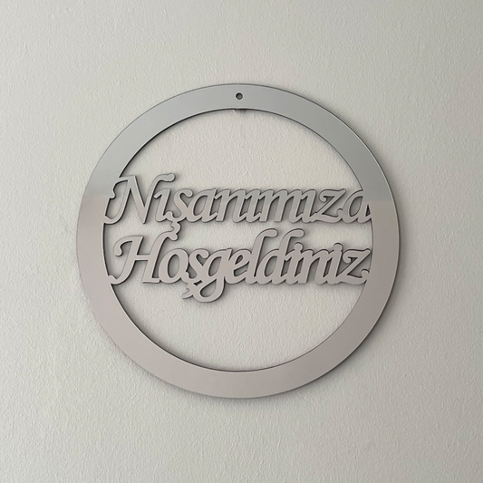 Plexiglas Türschild Deko - Kapı Süsü - Nişanımıza Hoşgeldiniz