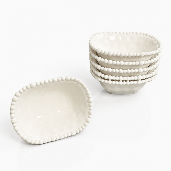 Pearls Porzellan Schälchen-Set - 6 Stück