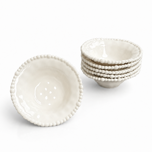 Pearls Porzellan Schälchen-Set - 6 Stück