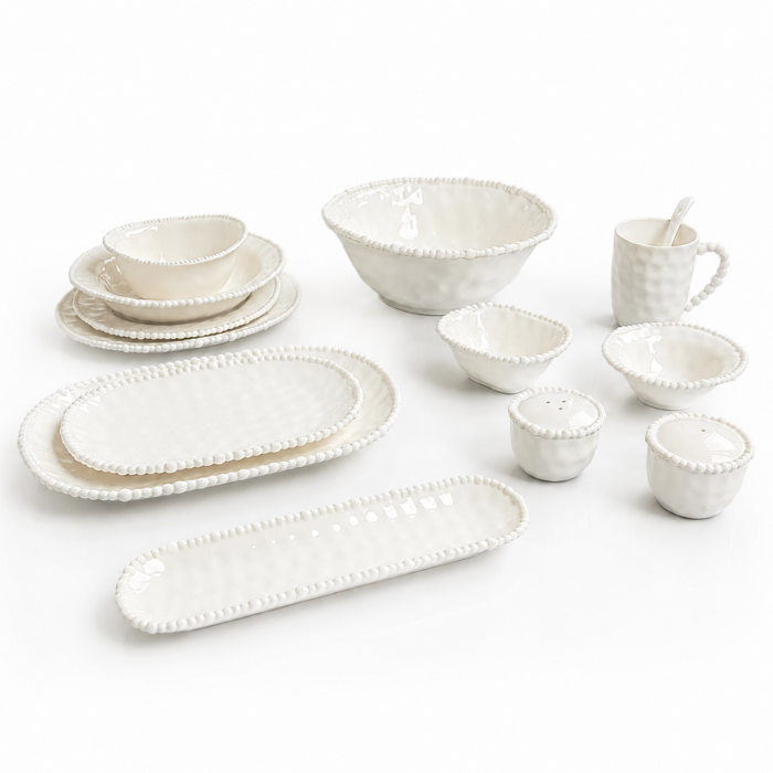 Pearls Bundle 59-teiliges Porzellan-Tafelservice und Frühstücksset für 6 Personen