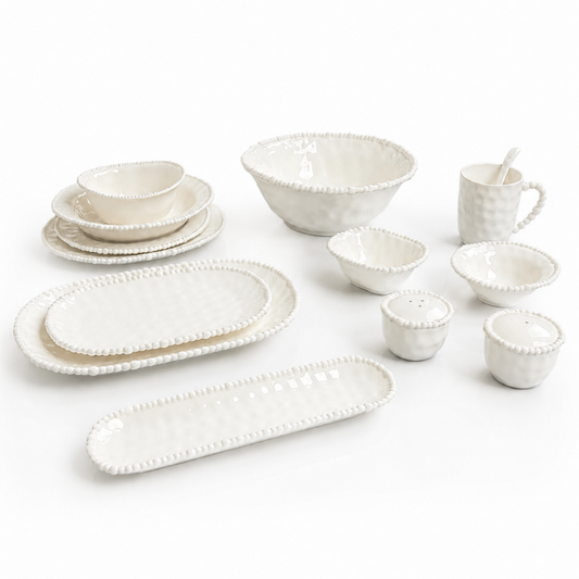Pearls Bundle 59-teiliges Porzellan-Tafelservice und Frühstücksset für 6 Personen
