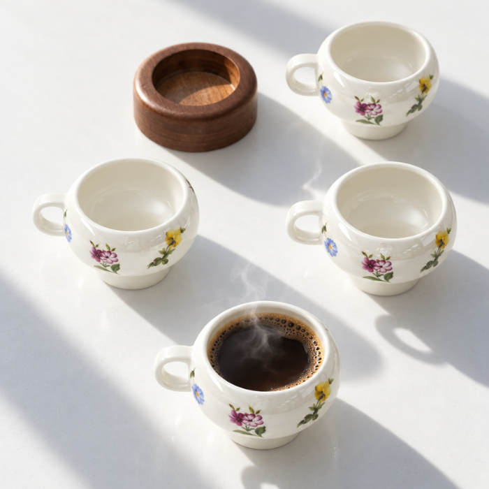 Acar Petit Fleur Tassen-Set für 4 Personen
