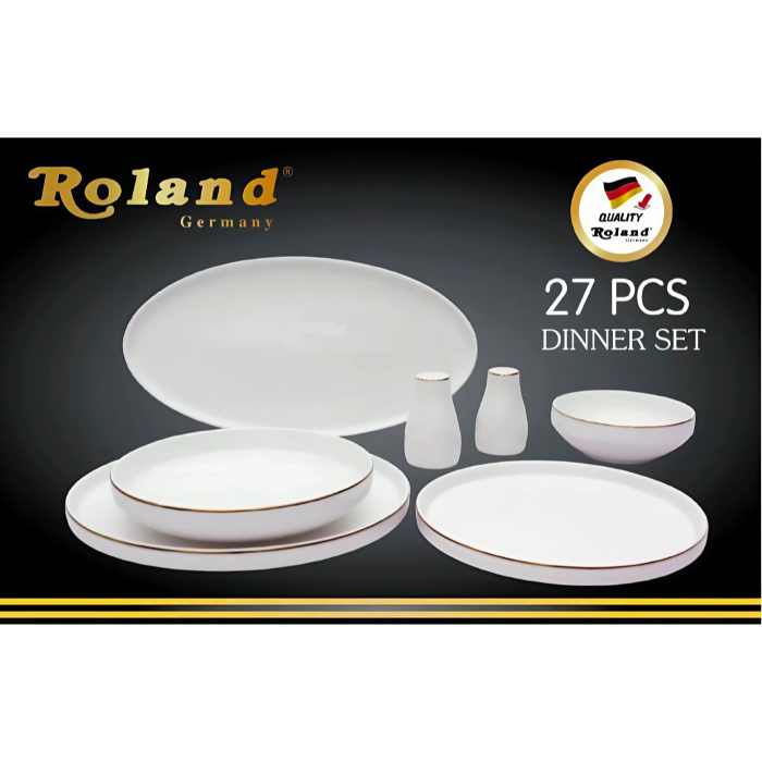 Roland Gold Porzellan-Tafelservice für 6 Personen