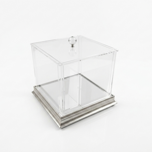 Pleksi Cam Sandık – Plexiglas Truhe für Çeyiz in Silber