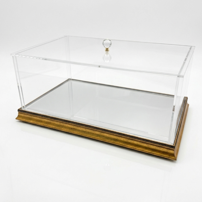 Pleksi Cam Sandık – Plexiglas Truhe für Çeyiz in Gold