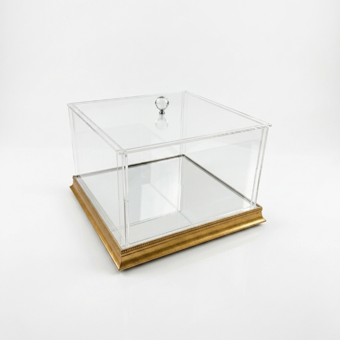 Pleksi Cam Sandık – Plexiglas Truhe für Çeyiz in Gold