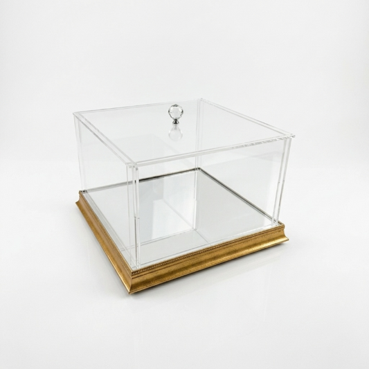 Pleksi Cam Sandık – Plexiglas Truhe für Çeyiz in Gold