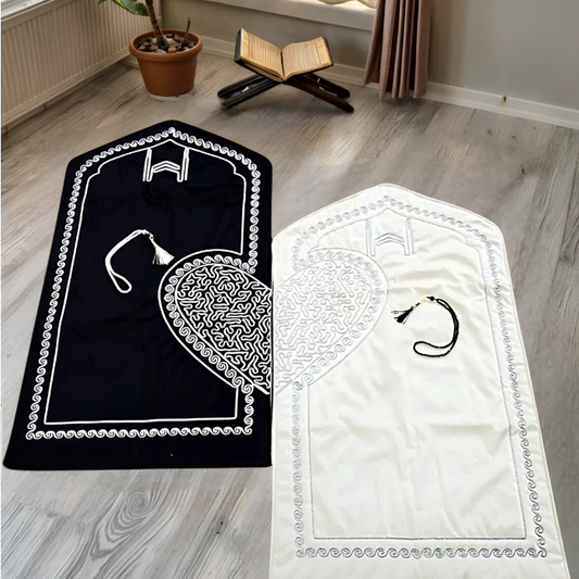 Kalplı Çift Seccade - Gebetsteppich-Set für Paare