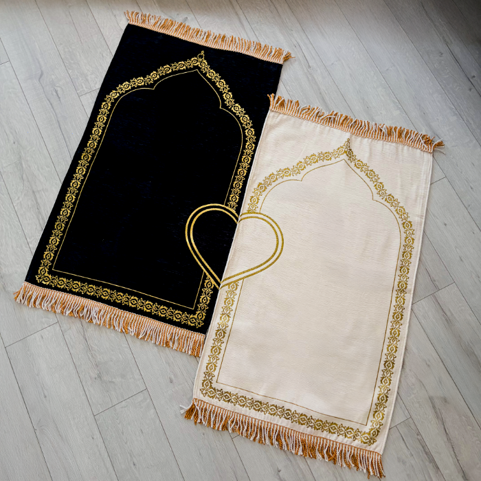 Kalplı Çift Seccade - Gebetsteppich-Set für Paare