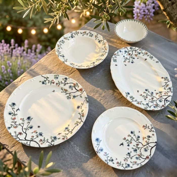 Acar Silent Bloom Porzellan-Tafelservice für 6 Personen