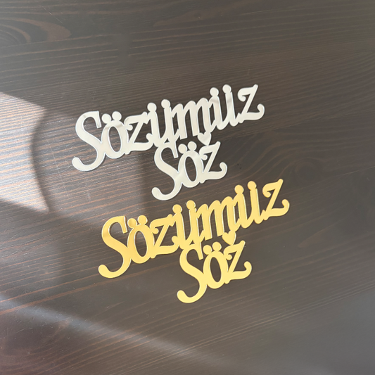 "Sözümüz Söz" Wörter aus Plexiglas - Pleksi Kelimeler