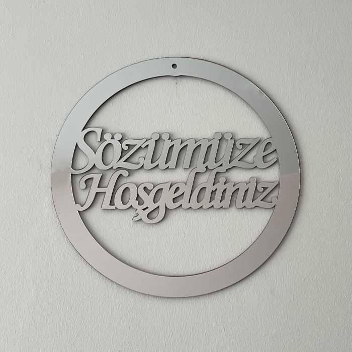 Plexiglas Türschild Deko - Kapı Süsü - Sözümüze Hoşgeldiniz