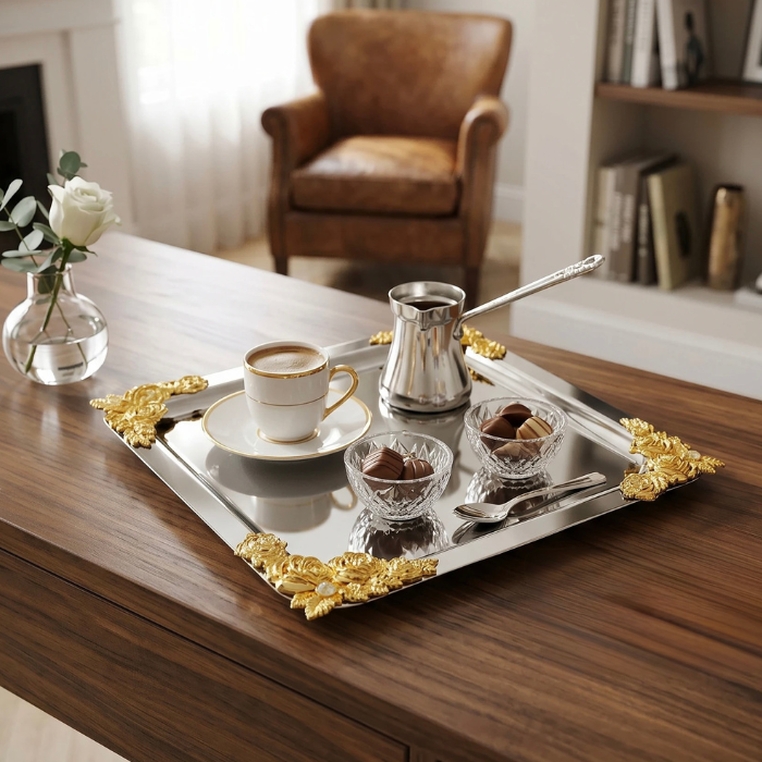 Kaffee Serviertablett - Türk Kahve Sunum Tepsi