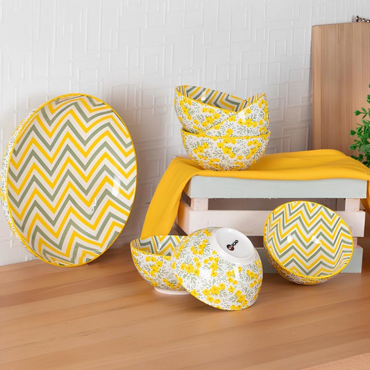 Acar Tiffany 7-teiliges Schalenset, Gelb