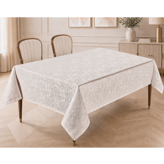 Dertsiz Masa Örtüsü Set – Fleckenabweisende Tischdecke mit Läufer, 160 × 220 cm