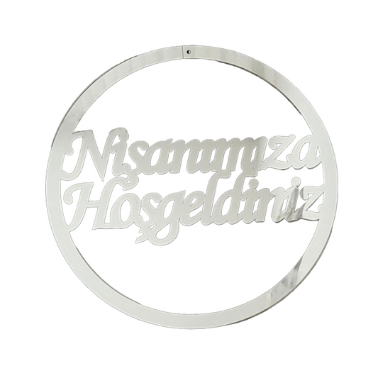 Plexiglas Türschild Deko - Kapı Süsü - Nişanımıza Hoşgeldiniz