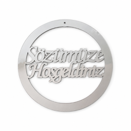 Plexiglas Türschild Deko - Kapı Süsü - Sözümüze Hoşgeldiniz