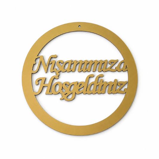 Plexiglas Türschild Deko - Kapı Süsü - Nişanımıza Hoşgeldiniz