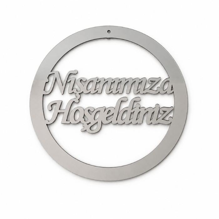 Plexiglas Türschild Deko - Kapı Süsü - Nişanımıza Hoşgeldiniz