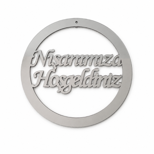 Plexiglas Türschild Deko - Kapı Süsü - Nişanımıza Hoşgeldiniz