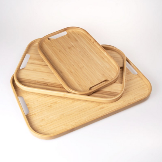 Bambus Serviertablett-Set