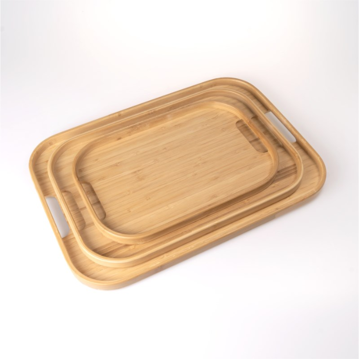 Bambus Serviertablett-Set