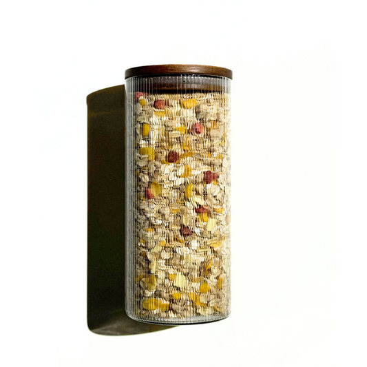 Zoha Vorratsgläser Stripe Akaziendeckel, 1500ml